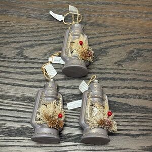 Pottery Barn Mercury Lantern Ornaments – Set of 3 (NWT)